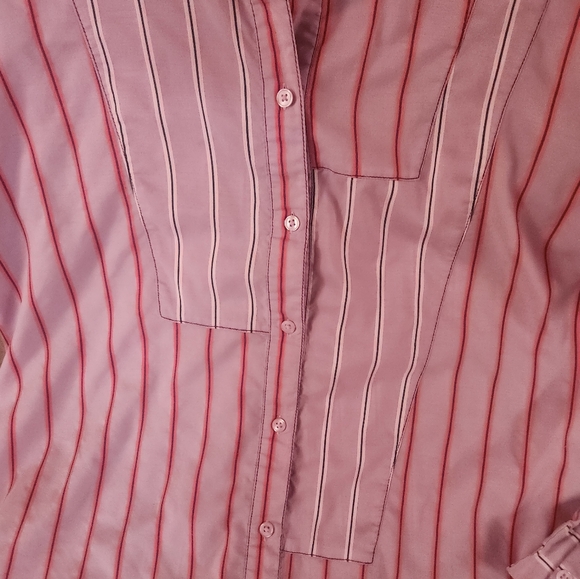 Like New ASOS Oversized Blouse In Patchwork Stripe Sz 8 Trending - Picture 5 of 13